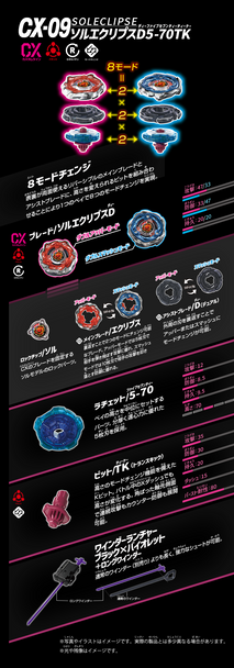 TAKARA TOMY Beyblade X CX 09 Sol Eclipse D5-70TK - Image 6